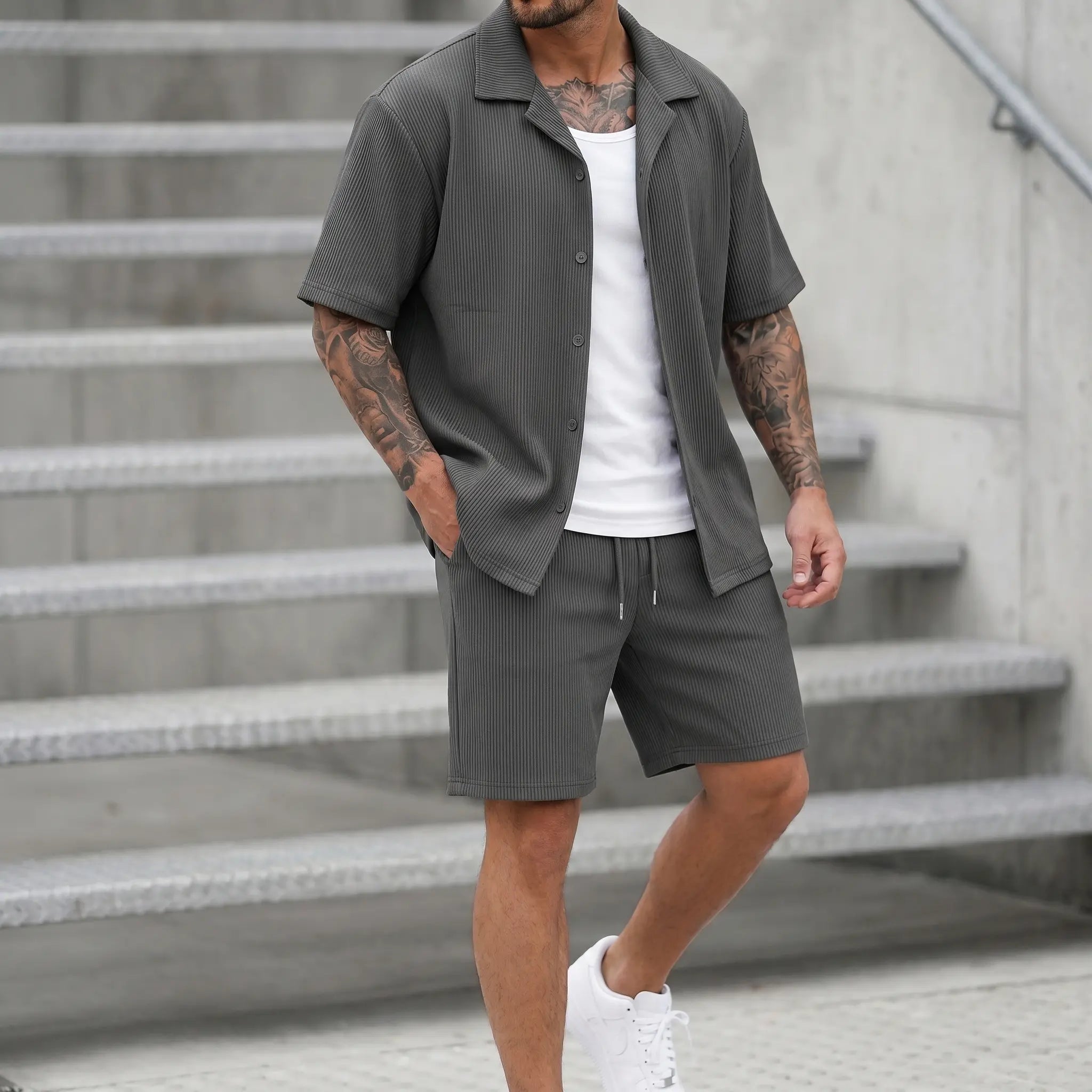 Kaze Ribbed Cotton Set