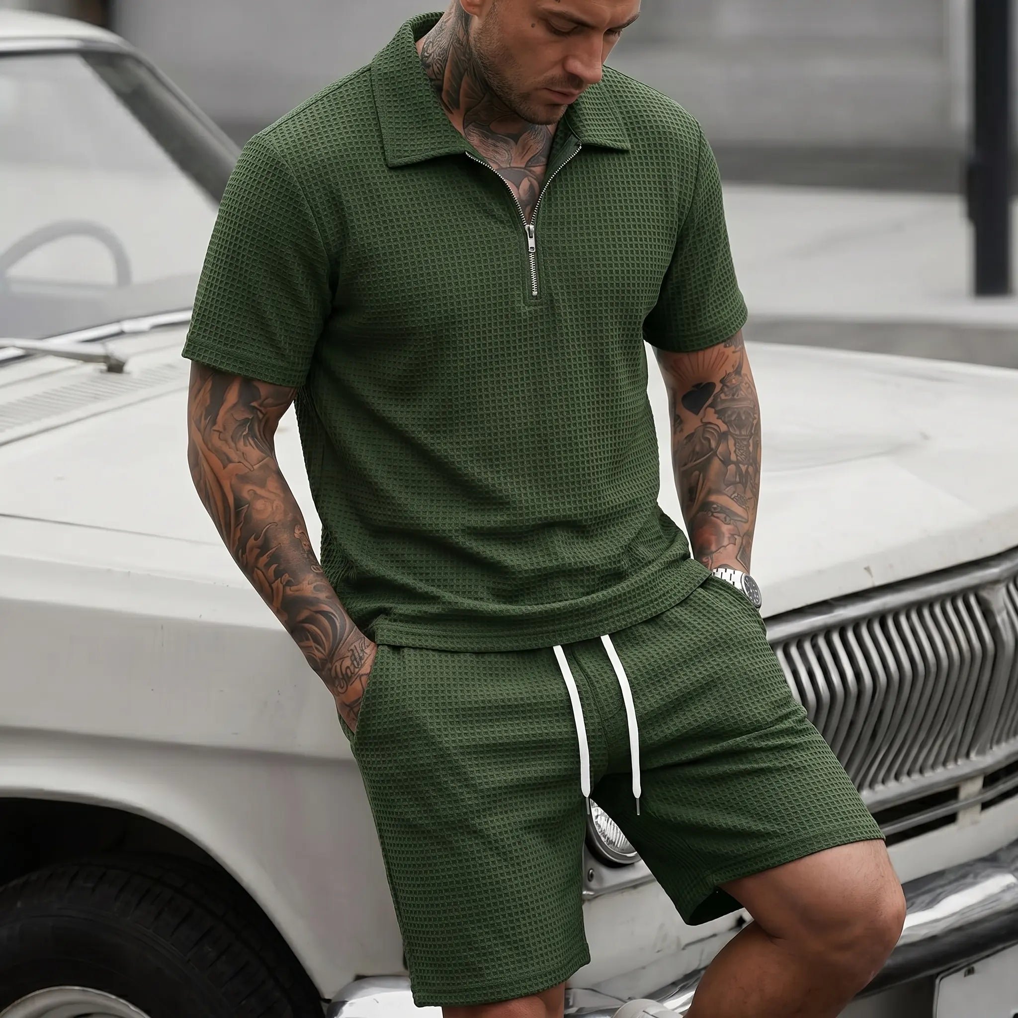 Mino Textured Polo Set