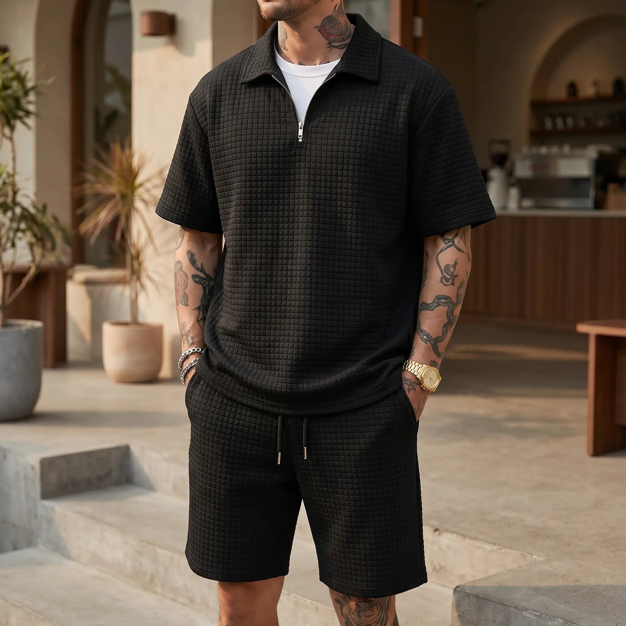 Moji Jacquard Zip Set