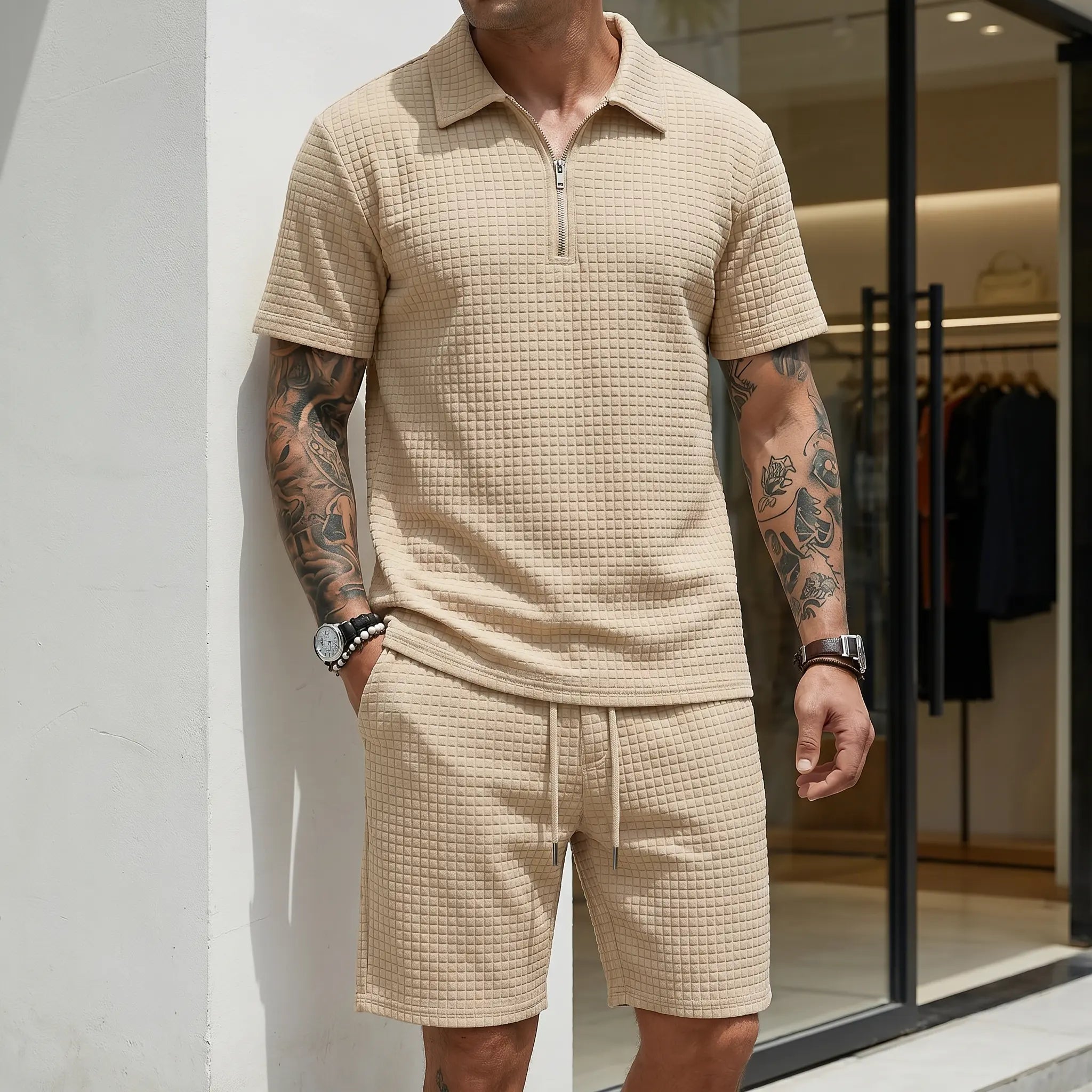 Moji Jacquard Zip Set